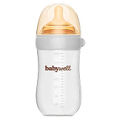 Бутылочка для кормления из стекла BabyWel 12064 серый 1